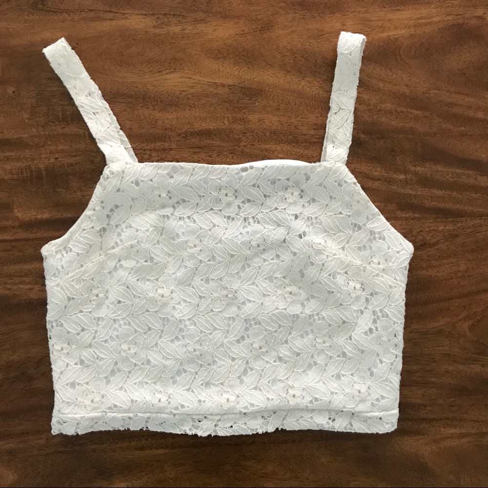Lace bralette crop top